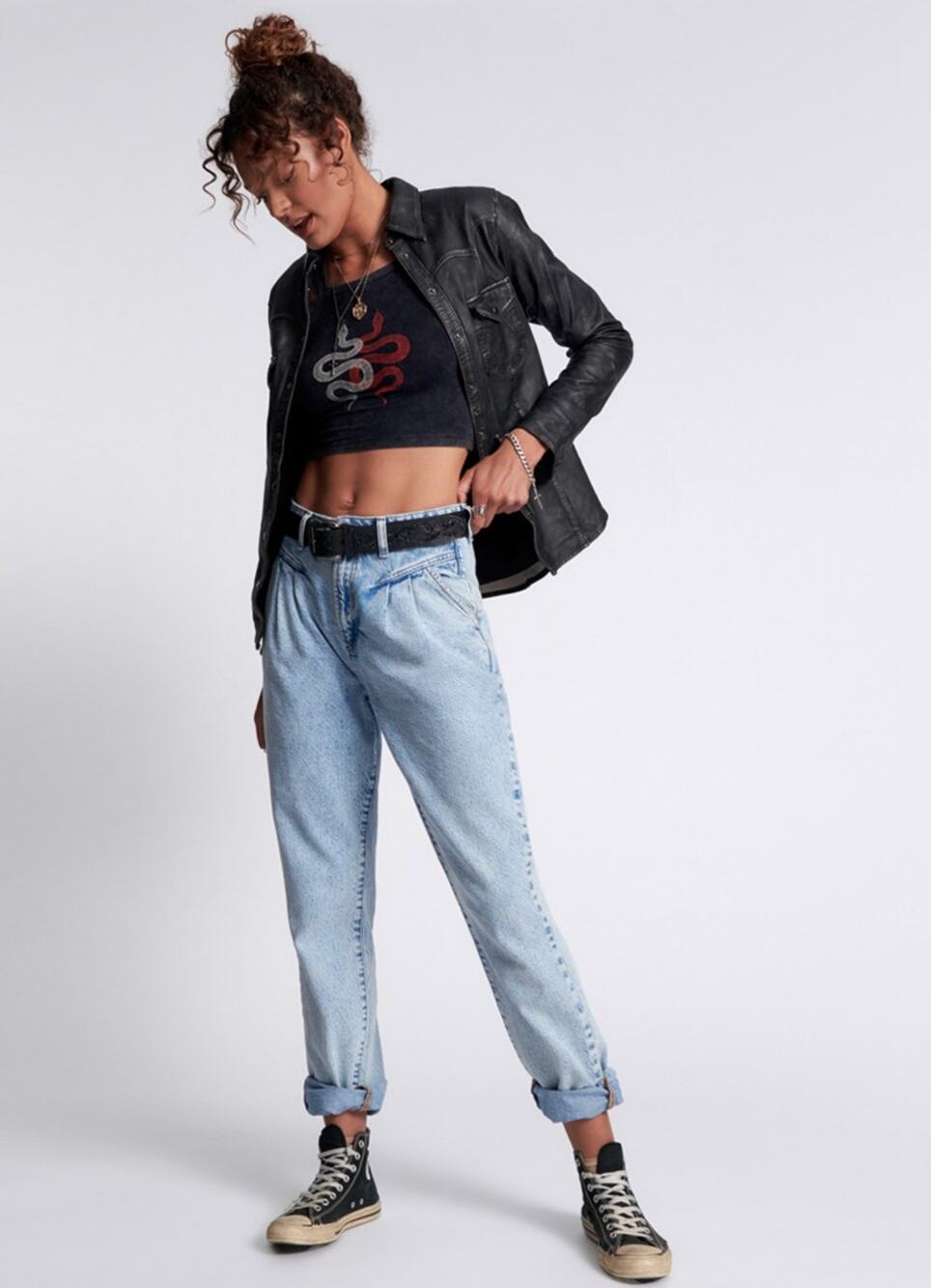 One Teaspoon KANSAS ACID STREETWALKERS HIGH WAIST 80S JEANS 25